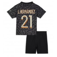 Paris Saint-Germain Lucas Hernandez #21 Replica Third Minikit 2023-24 Short Sleeve (+ pants)